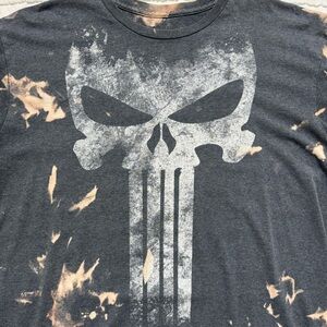 Punisher graphic tee | bleach dyed